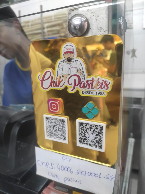 Placa PIX - GOOGLE - INSTAGRAM